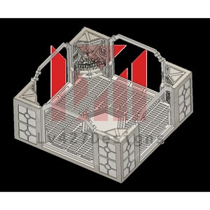 Industrial corridor - 4 way | Legion | Imperial Assault | Space Hulk | Corridors | Alien | Predator | Star Wars | 3d printed