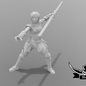 Satele Shan - Ancient mystical warrior leader - BLACK REMNANT | Legion compatible - 3D printed