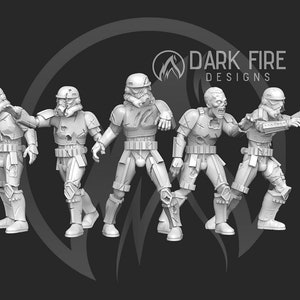 Zombie Trooper Horde (SET A) - DUNKLES FEUER | Legion kompatibel - 3D gedruckt