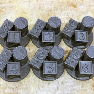 Objective markers (6) - 40mm base | 3D printed