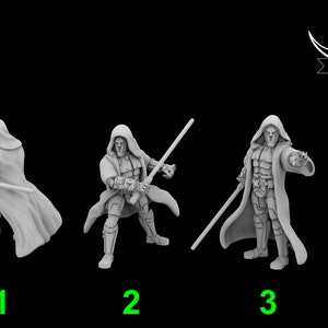 Sith acolytes (4 to choose) - BLACK REMNANT | Legion compatible - 3D printed