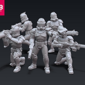 Clone Troopers (12 modular models) - Anvilrage Studios | Legion compatible - 3D printed