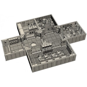 Large room space station (bundle) | Legion | Imperial Assault | Corridors | Alien | Predator | 3d printed
