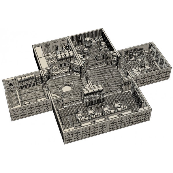 Large room space station (bundle) | Legion | Imperial Assault | Corridors | Alien | Predator | 3d printed