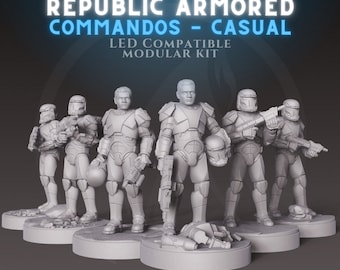 Republic Armored Commandos Casual (6) - DARK FIRE | Legion compatible - 3D printed