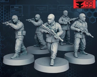 Soldados Lobo de la Tundra (5) - SKULLFORGE / Impreso en 3D