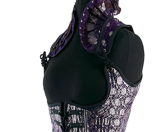 M Elisa Bustier Dress; a long body under-bust corset dress in Silk Brocade. SKU:2004-8306