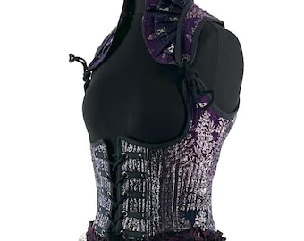 M Elisa Bustier Dress; a long body under-bust corset dress in Silk Brocade. SKU:2004-8308