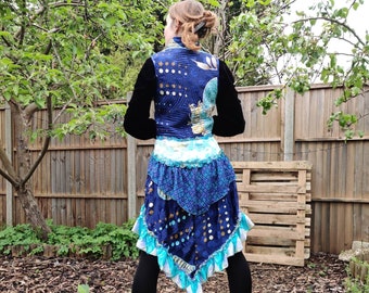 Corset Dress L Amalie - Silk - Fantasy Steampunk - Sleeveless - Bustle SKU:2042-1583