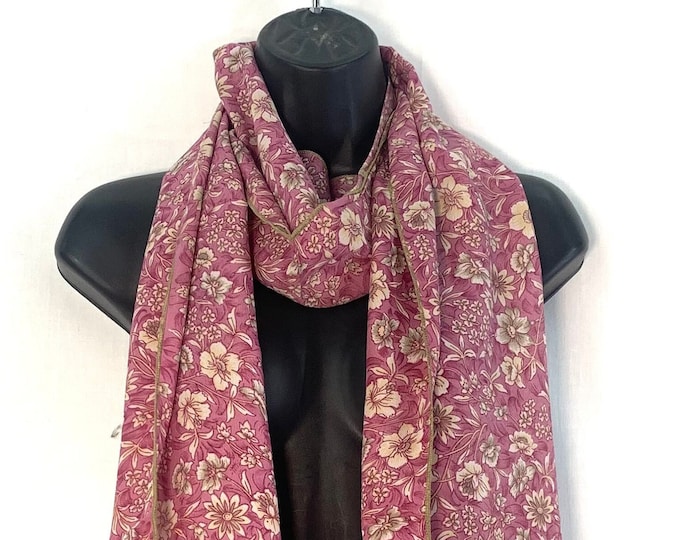 Light Silk Scarf, comes in a Special Carry or Gift Bag 78” (198cm) wide & 12” (30cm) long. The classic beautiful gift for her.
