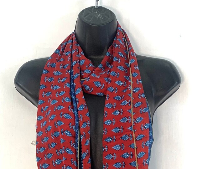Light Silk Scarf, comes in a Special Carry or Gift Bag 78” (198cm) wide & 12” (30cm) long. The classic beautiful gift for her.