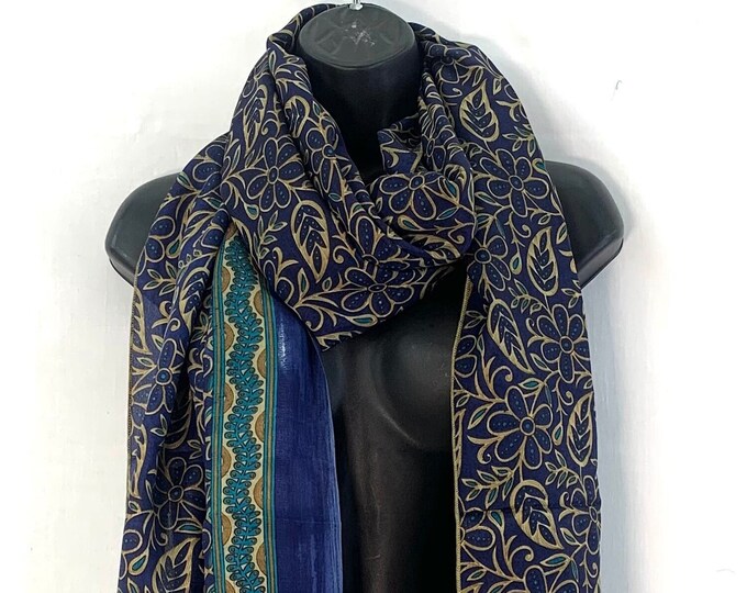Light Silk Scarf. 78” (198cm) long & 30” (76cm) wide. comes in a  Special Gift Bag.  The classic beautiful gift for her