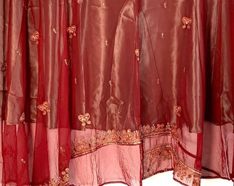 Lotus Flower, Aari Midi Wrap Skirt. Free size. Renaissance, Bohemian, Belly dance, Hippie, Gypsy, Boho