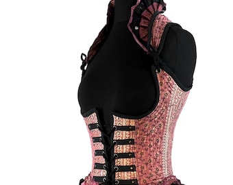 S. Elisa Bustier Dress; a long body under-bust corset dress in Silk Brocade.  SKU:2004-8321