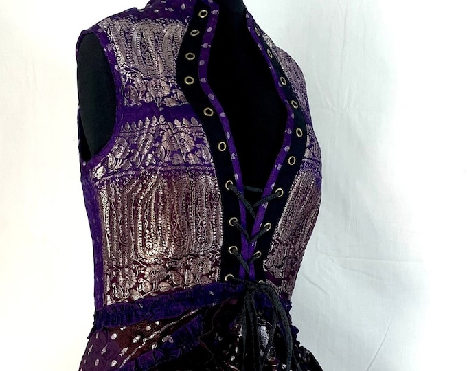 L. Isabella Corset Dress, RenFaire in Silk Brocade, SKU:2001-2825