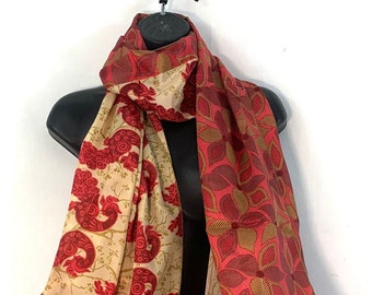 Light Silk Scarf. 78” (198cm) long & 30” (76cm) wide. comes in a  Special Gift Bag.  The classic beautiful gift for her