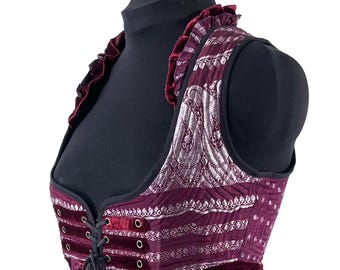 3XL Celeste Velvet Underbust Corset Dress with adjustable skirt SKU:2126-9541