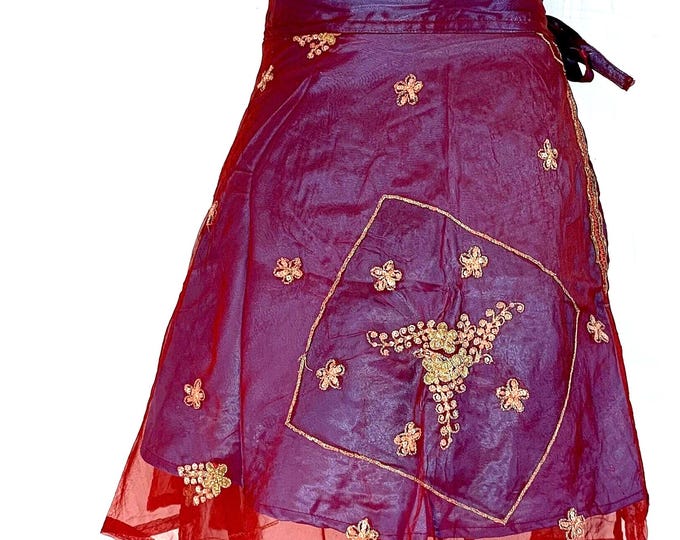 Aari Tari Mini Wrap Skirt - 2 layer (SKU:2010-2762)