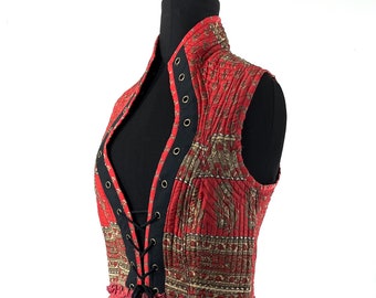 Corset Dress L Amalie - Silk - Fantasy Steampunk - Sleeveless - Bustle SKU:2042-7751
