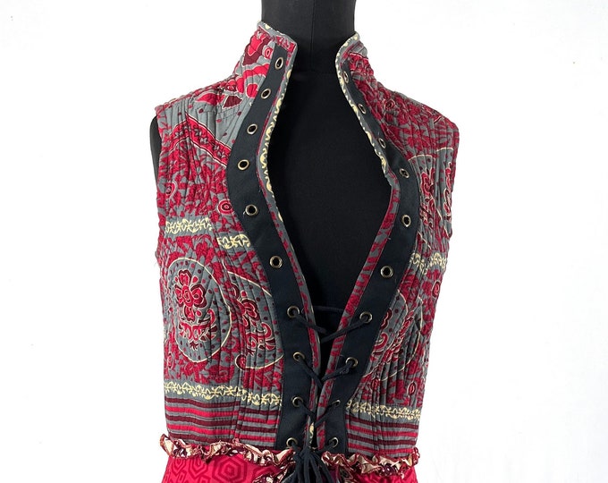 Corset Dress L. Amalie Silk Fantasy Steampunk sleeveless dress; a perfect Cosplay Renaissance Bustle SKU:2042-7746