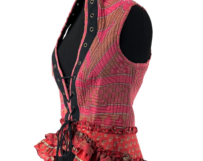 Corset Dress L. Amalie Silk Fantasy Steampunk sleeveless dress; a perfect Cosplay Renaissance Bustle SKU:2042-7742