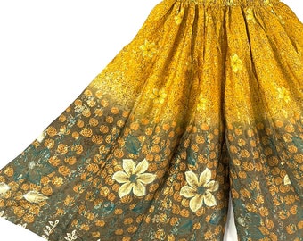 Estrella Short Leg Culottes - Summer Silk - Wide Leg Palazzo Pants (SKU:821-7402)