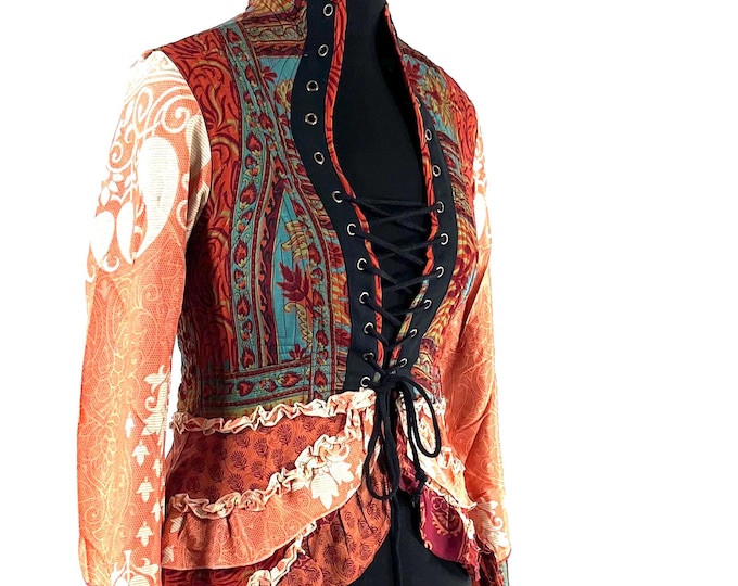 L. Seraphina Corset Dress -Silk - Long Sleeves (SKU:1007-9312)