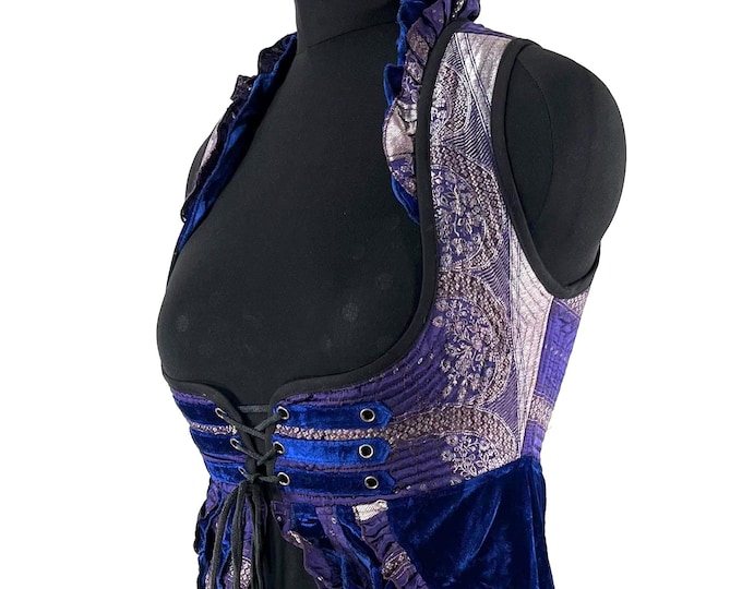 L. Celeste Velvet Underbust Corset Dress with adjustable skirt SKU:2123-9513