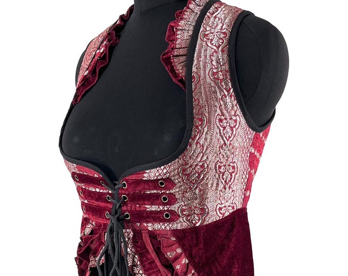 XL. Celeste Velvet Underbust Corset Dress with adjustable skirt SKU:2124-9522