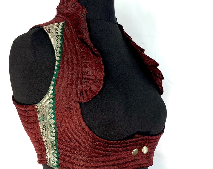 M. Underbust Corset Top. Silk Bustier Choli
