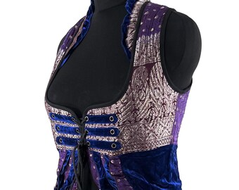 2XL Celeste Velvet - Underbust Corset Dress - adjustable skirt (SKU:2125-9532)