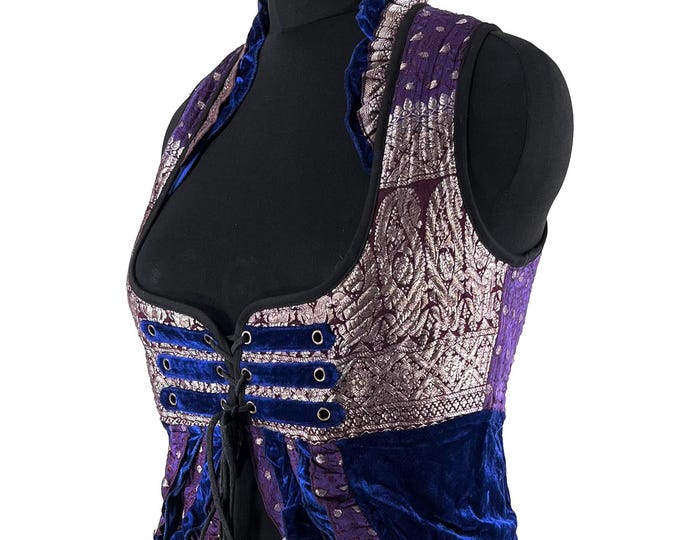 2XL. Celeste Velvet Underbust Corset Dress with adjustable skirt SKU:2125-9532