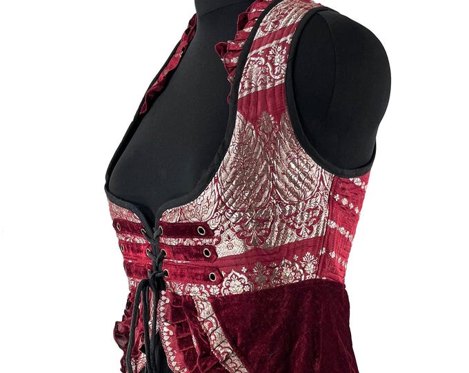 2XL. Celeste Velvet Underbust Corset Dress with adjustable skirt SKU:2125-9557