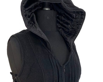 Pixie Hooded Vest;  Gothic, Elven, Festival, REN Faire Camping