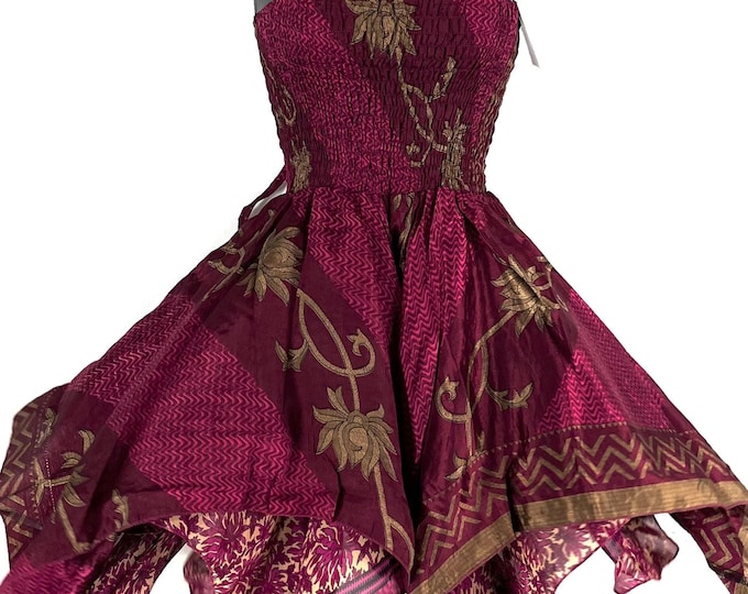 Elvina Fairy Dress; Silky One Size Sundress comfortable & ethical, Length 87cm (34") SKU:901-8362