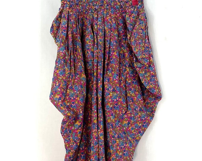 Caroline Waterfall Silk Harem Pants; One size, Elasticated waist Comfy yoga Eco Trousers