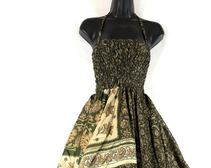 Tatiana Fairy Dress 43" (109cm) Long, One Size; Silk Maxi Summer Dress, Tall Girl Sundress, SKU: 902-7593