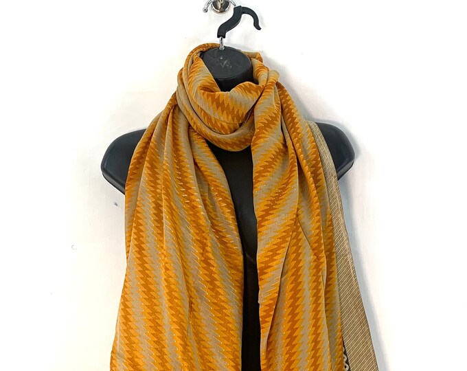 Light Silk Scarf. 78” (198cm) long & 30” (76cm) wide. comes in a  Special Gift Bag.  The classic beautiful gift for her