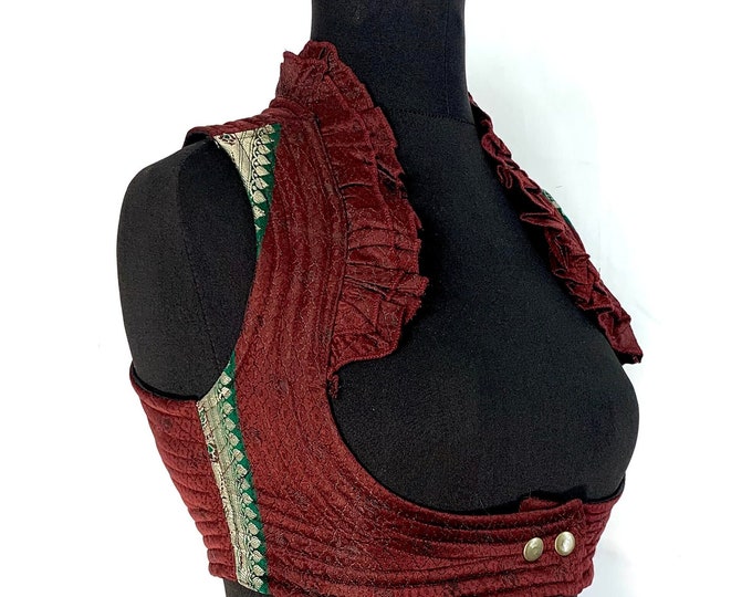 M. Underbust Corset Top. Silk Steampunk, Tribal Bustier
