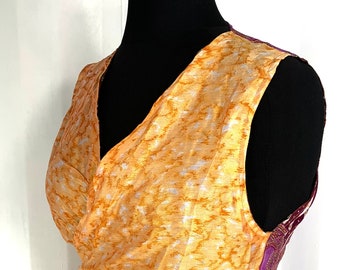 M. Wrap Star, Reversible double layer silk wrap party dress - Two dresses in one SKU:728-1880