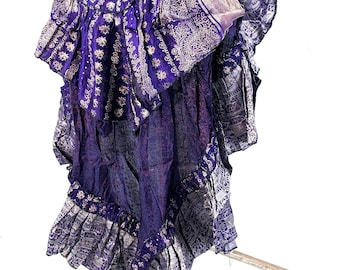 Luna Over Skirt Bustle - Silk brocade - Belly dance - Steampunk - Renaissance (SKU:221-2163)