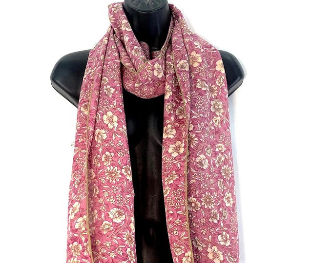 Light Silk Scarf, comes in a Special Carry or Gift Bag 78” (198cm) wide & 12” (30cm) long. The classic beautiful gift for her.