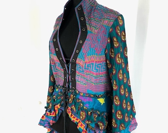 2XL Seraphina Corset Dress, Silk, Long Sleeves.  SKU:1009-1968