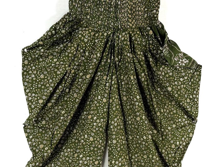 Caroline Waterfall Silk Harem Pants; Handmade One Size, Elasticated waist. Yoga Trousers. (SKU:860-9095)