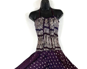 Vivienne Jumpsuit - Harem Style. Silk Brocade. One size. Corset Dungarees (SKU:550-7602)