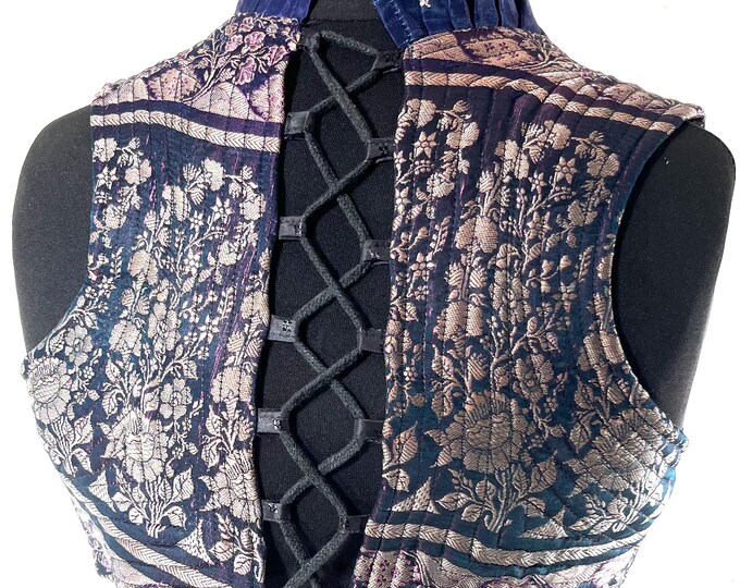 L. Underbust Corset Bustier Silk Brocade Top  SKU:443-9001