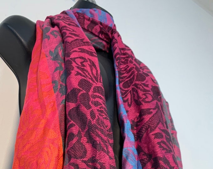 Multi Coloured Happy Muffler Scarf. A Quality Dress Scarf, the perfect Christmas Gift