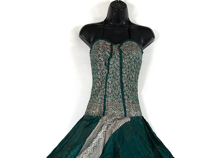 Vivienne Jumpsuit - Harem Style. In a heavier, quality Silk Brocade. One size. Womens Corset Dungarees SKU:550-7606