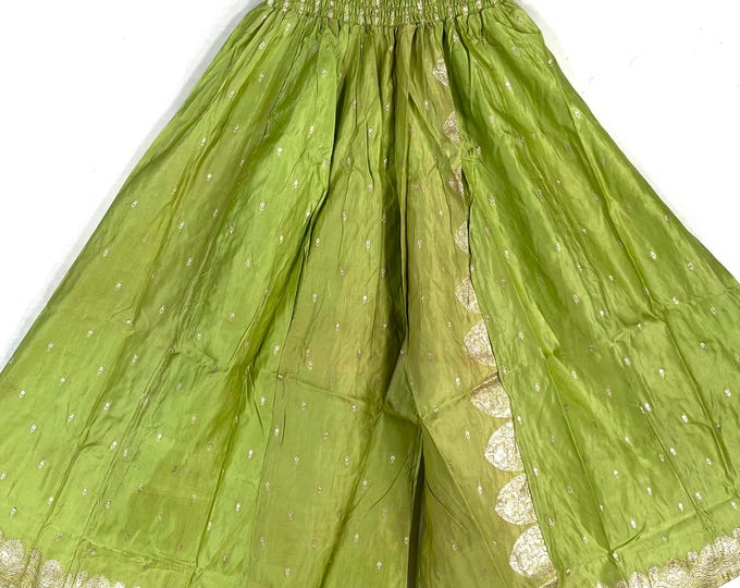 Felicity Culottes in Silk brocade One size pants with Elasticated Waist Wide Leg Palazzo trousers SKU:810-9172