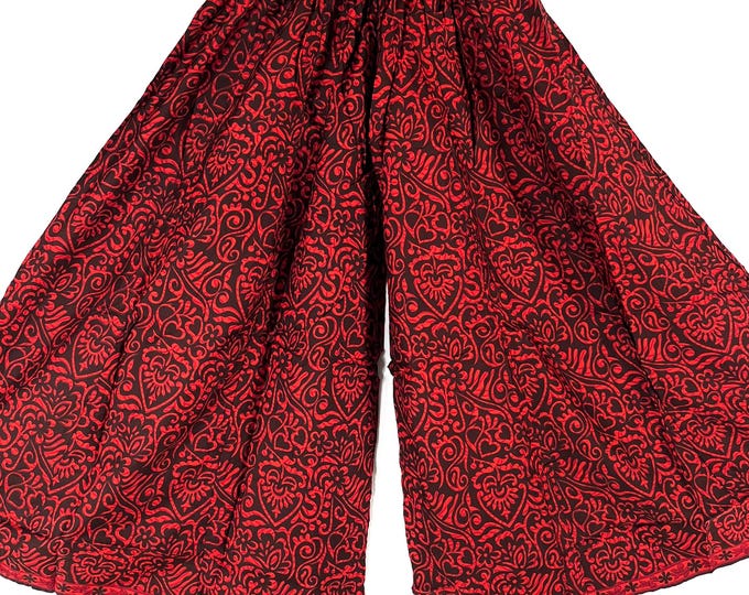 Eloise Culottes in Summer Silk, One size trousers with Elasticated Waist. (Wide Leg Palazzo Pants)  SKU:830-8709